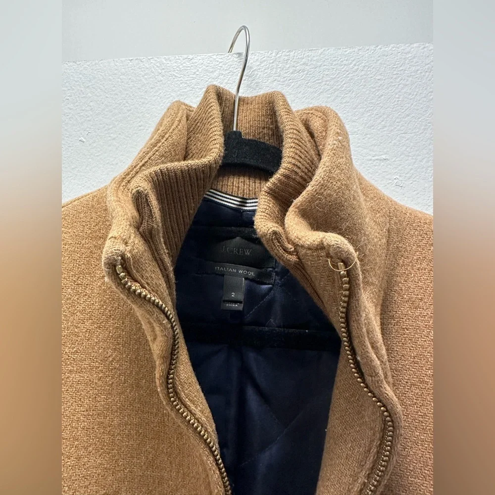 J. Crew Camel Brown Wool Blend Pea Coat - Picture 5 of 8